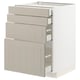 METOD / MAXIMERA Base cab 4 frnts/4 drawers, white/Stensund beige, 60x60 cm