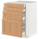 METOD / MAXIMERA Base cab 4 frnts/4 drawers, white/Vedhamn oak, 60x60 cm