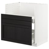 METOD / MAXIMERA Base cab f TALLSJÖN sink, white/Lerhyttan black stained, 80x60 cm
