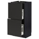 METOD black kitchen unit, modern design with soft-close drawers.