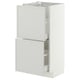 METOD / MAXIMERA Base cabinet with 2 drawers, white/Aspudden light grey, 40x37 cm