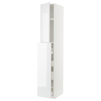 METOD / MAXIMERA Hc w p-o func 1dr/4drw, white/Ringhult white, 40x60x240 cm