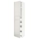 METOD / MAXIMERA Hi cab w 2 doors/4 drawers, white/Ringhult light grey, 60x60x240 cm