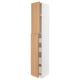 METOD / MAXIMERA Hi cab w 2 doors/4 drawers, white/Vedhamn oak, 40x60x240 cm