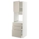 METOD / MAXIMERA High cab f oven w door/3 drawers, white/Stensund beige, 60x60x200 cm