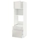White METOD kitchen unit: modern, high gloss, high cabinet, adjustable shelf, soft-close drawer.