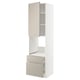 METOD / MAXIMERA High cabinet f oven+door/2 drawers, white/Stensund beige, 60x60x220 cm