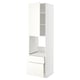 METOD / MAXIMERA High cabinet f oven+door/2 drawers, white/Vallstena white, 60x60x220 cm