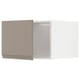 METOD Top cabinet for fridge/freezer, white/Upplöv matt dark beige, 60x40 cm