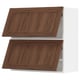 METOD Wall cab horizo 2 doors w push-open, white Enköping/brown walnut effect, 80x80 cm