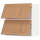 METOD Wall cab horizo 2 doors w push-open, white/Vedhamn oak, 80x80 cm