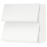 METOD Wall cab horizo 2 doors w push-open, white/Voxtorp matt white, 80x80 cm