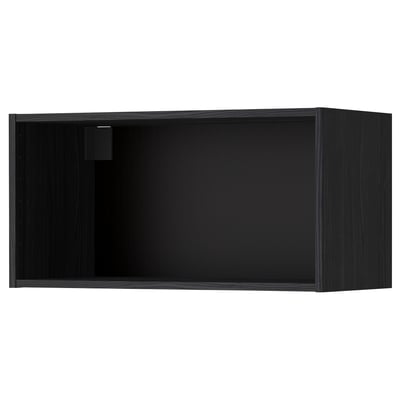 METOD Wall cabinet frame, wood effect black, 80x37x40 cm