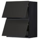 Modern black METOD wall cabinet with sleek, square design and minimalist style.