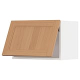 METOD Wall cabinet horizontal w push-open, white/Vedhamn oak, 60x40 cm