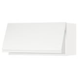 METOD Wall cabinet horizontal w push-open, white/Voxtorp matt white, 80x40 cm