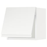 METOD Wall cabinet horizontal w push-open, white/Voxtorp matt white, 40x40 cm