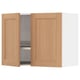 METOD Wall cabinet w dish drainer/2 doors, white/Vedhamn oak, 80x60 cm