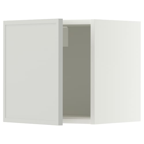 METOD Wall cabinet, white/Aspudden light grey, 40x40 cm
