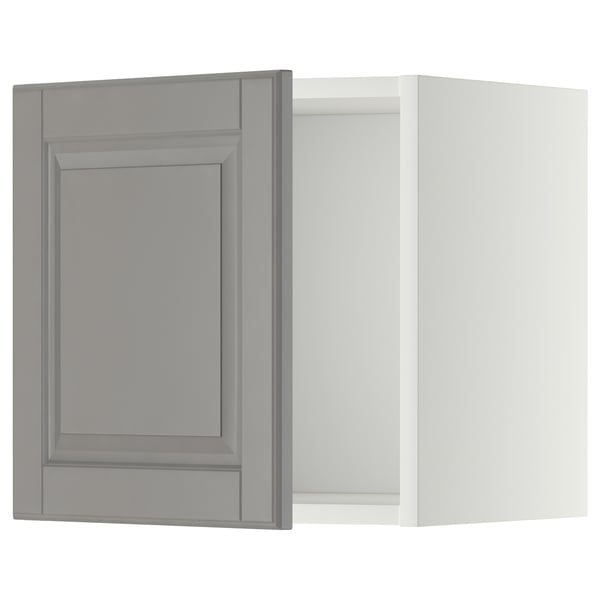 METOD Wall cabinet, white/Bodbyn grey, 40x40 cm