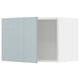 A modern kitchen cabinet in light blue high-gloss finish by ikea METOD, featuring sleek design and sturdy construction.