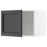 METOD Wall cabinet, white/Lerhyttan black stained, 60x40 cm