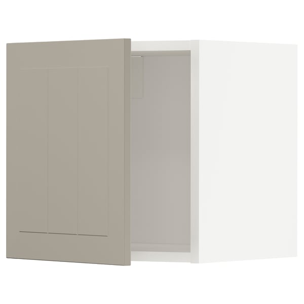 METOD Wall cabinet, white/Stensund beige, 40x40 cm