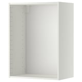 White METOD wall cabinet, rectangular, with perforated back panel for ventilation.