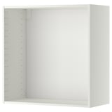 METOD white kitchen wall cabinet, rectangular with perforated side.