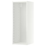 White ikea METOD kitchen cabinet. Tall, sleek, fiberboard & particleboard, maximizes wall space.