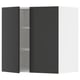 METOD Wall cabinet with shelves/2 doors, white/Nickebo matt anthracite, 60x60 cm