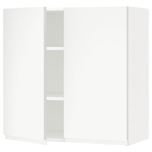 White modern cabinet, minimalist design with glass door, infinite customization.