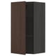 A dark brown METOD wall cabinet with a single door and shelf.