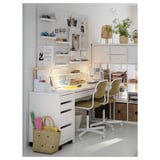 MICKE Drawer unit on castors, white, 35x75 cm