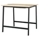 Option: MITTZON Conference table, birch veneer/black, 120x108x105 cm
