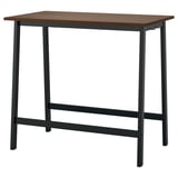 MITTZON Conference table, walnut veneer/black, 120x68x105 cm