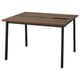 Option: MITTZON Conference table, walnut veneer/black, 120x108x75 cm
