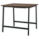 MITTZON Conference table, walnut veneer/black, 120x108x105 cm