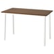 MITTZON Conference table, walnut veneer/white, 120x68x75 cm