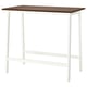 Option: MITTZON Conference table, walnut veneer/white, 120x68x105 cm