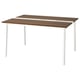 Option: MITTZON Conference table, walnut veneer/white, 140x108x75 cm