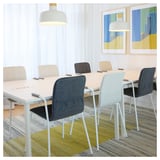 MITTZON Conference table, white, 120x108x75 cm