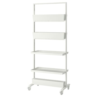 MITTZON Frame w cstrs/disp shlf/cable box, white, 85x205 cm