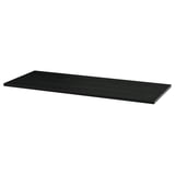 A black MITTZON shelf. It is rectangular, flat, and made of durable, stain-resistant material. Ideal for clean, minimalist decor.