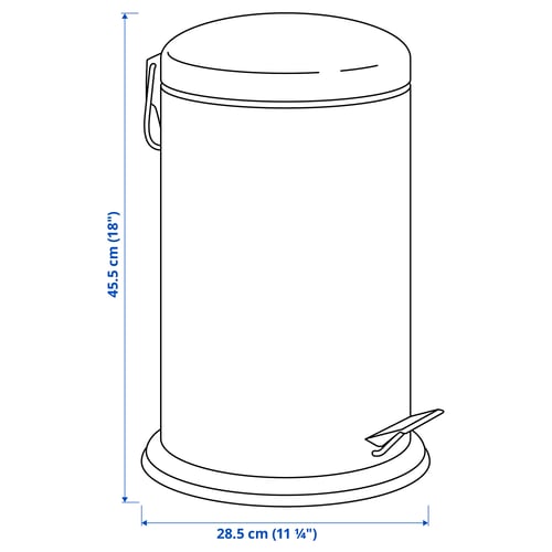 Illustration with measurements for the product: MJÖSA.