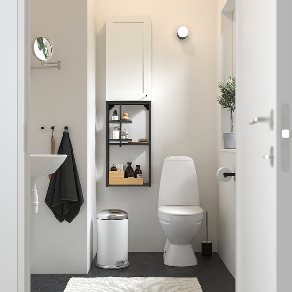 MJÖSA Pedal bin, white, 12 l