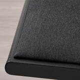 NÄSINGE / FRÖSVI Table and 2 chairs, gateleg table dark brown stained beech veneer/folding black/Knisa dark grey, 48/104/159x85 cm