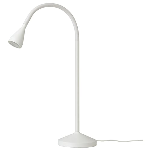 NÄVLINGE white table lamp, adjustable neck, modern design.