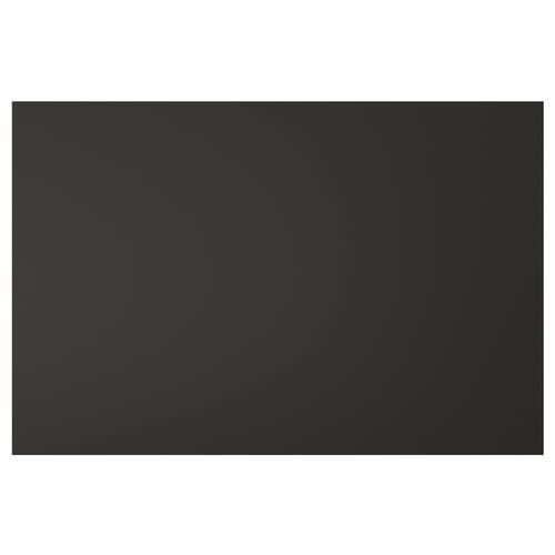 Black modern kitchen unit, rectangular, with sleek design.