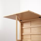 NORDEN / FRÖSVI Table and 4 chairs, birch/Knisa dark grey, 26/89/152 cm
